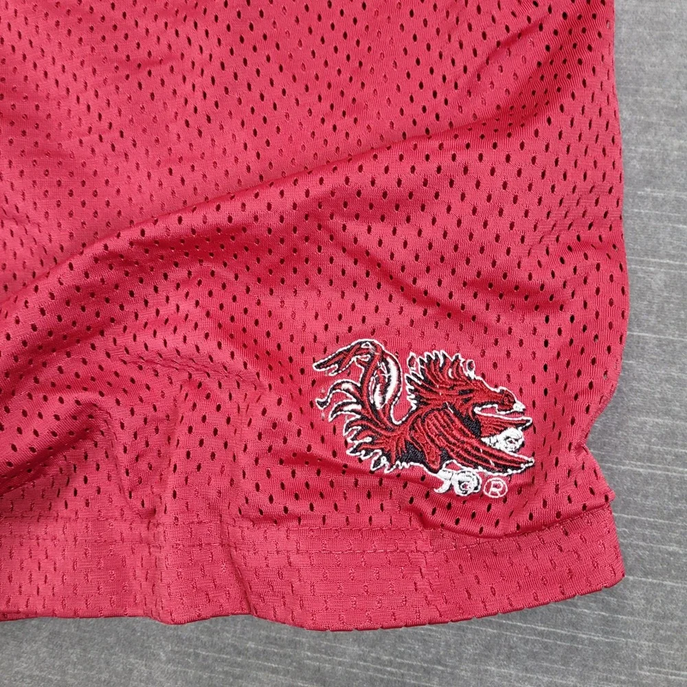 NCAA South Carolina‎ Gamecocks Mens Large Red Mesh Athletic Shorts Y2K